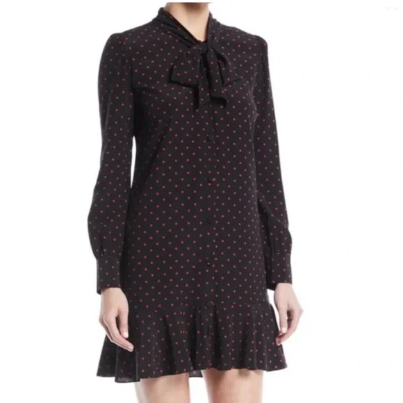 Veronica Beard Linley Tie Neck Long Sleeve Mini Dress Tunic Long Top Size 4 - Picture 4 of 17